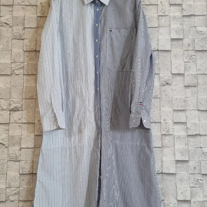 [BUNJANG] Tommy Hilfiger Striped Shirt Dress / 타미힐피거 셔츠형 원피스
