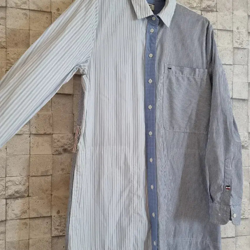 [BUNJANG] Tommy Hilfiger Striped Shirt Dress / 타미힐피거 셔츠형 원피스