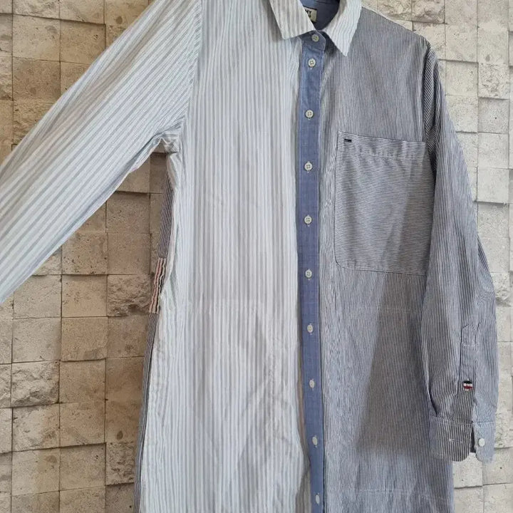 [BUNJANG] Tommy Hilfiger Striped Shirt Dress / 타미힐피거 셔츠형 원피스