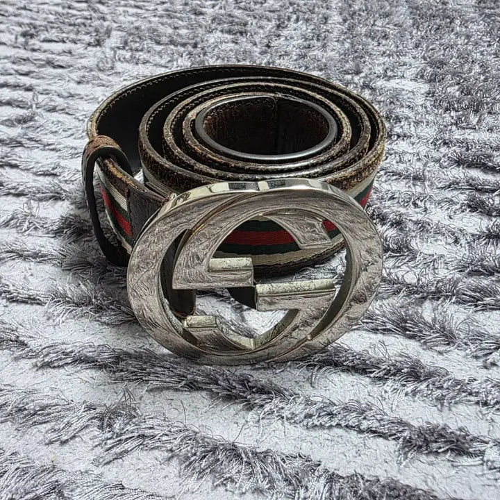 [BUNJANG] Gucci GG Logo Three-Stripe Belt / 구찌 GG 로고 삼선 벨트
