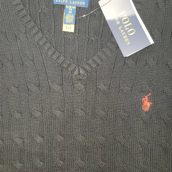 [BUNJANG] Polo Boys Knit Vest Black XL / 폴로  니트 조끼 블랙 XL