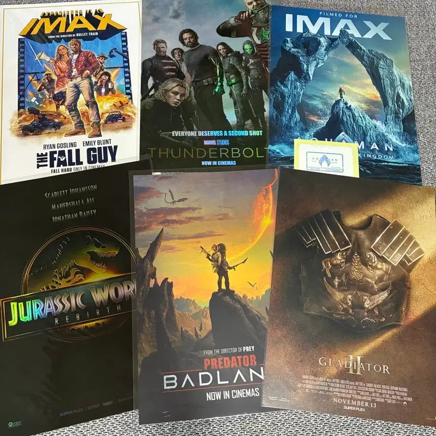 [BUNJANG] Ryan Gosling Stuntman, Jurassic World, Gladiator Movie Posters / 영화 포스터 판매 라이언고슬링 쥬라기월드 스턴트맨 썬더볼츠 글래디에이터