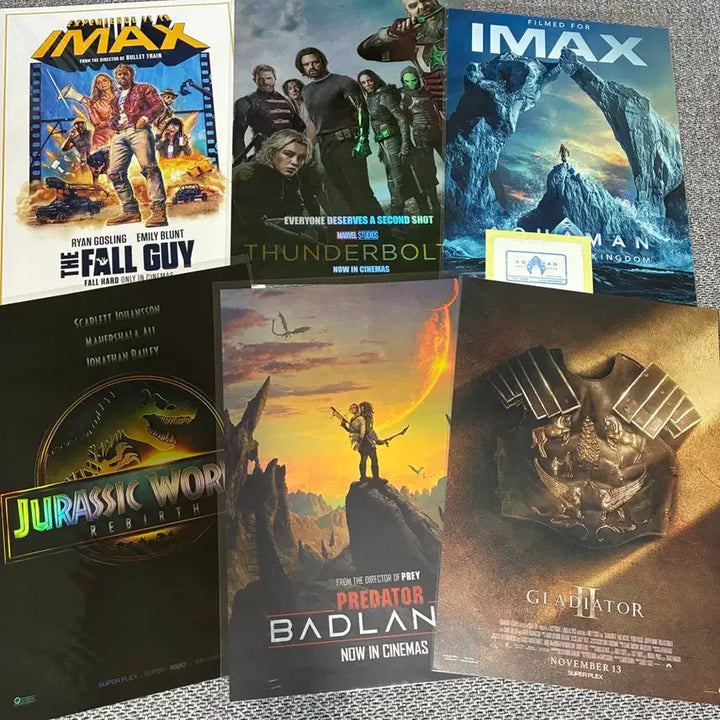 [BUNJANG] Ryan Gosling Stuntman, Jurassic World, Gladiator Movie Posters / 영화 포스터 판매 라이언고슬링 쥬라기월드 스턴트맨 썬더볼츠 글래디에이터