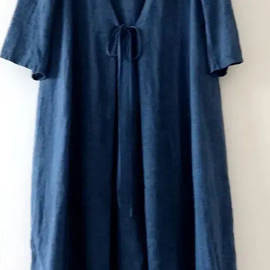 [BUNJANG] Shilla Navy Linen Dress Size 66 / Shilla 네이비 린넨 원피스 66