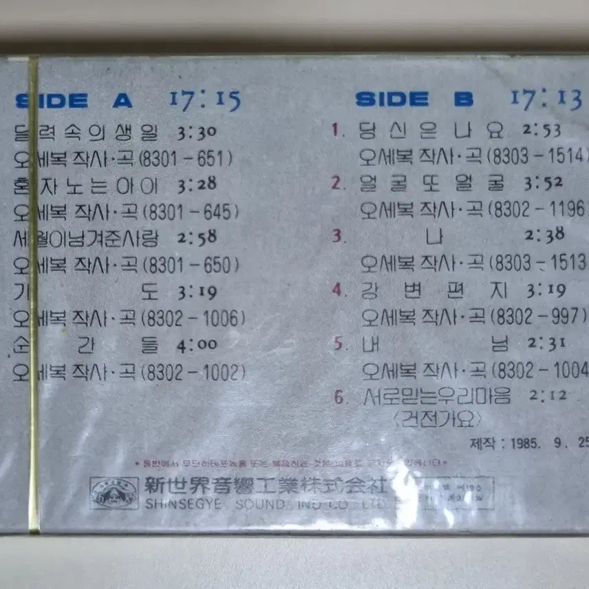 [BUNJANG] Kim Gun Mo Vol. 2 CD (Unsealed) / 둘 다섯 (미개봉 카세트테이프) 달력속의 생일, 당신은 나요