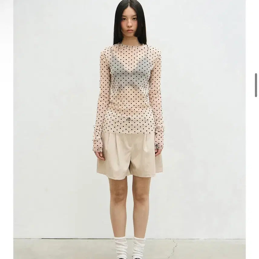 [BUNJANG] N°ic &amp; Nicoll Dot See-Through Top / 닉앤니콜 도트 시스루 탑