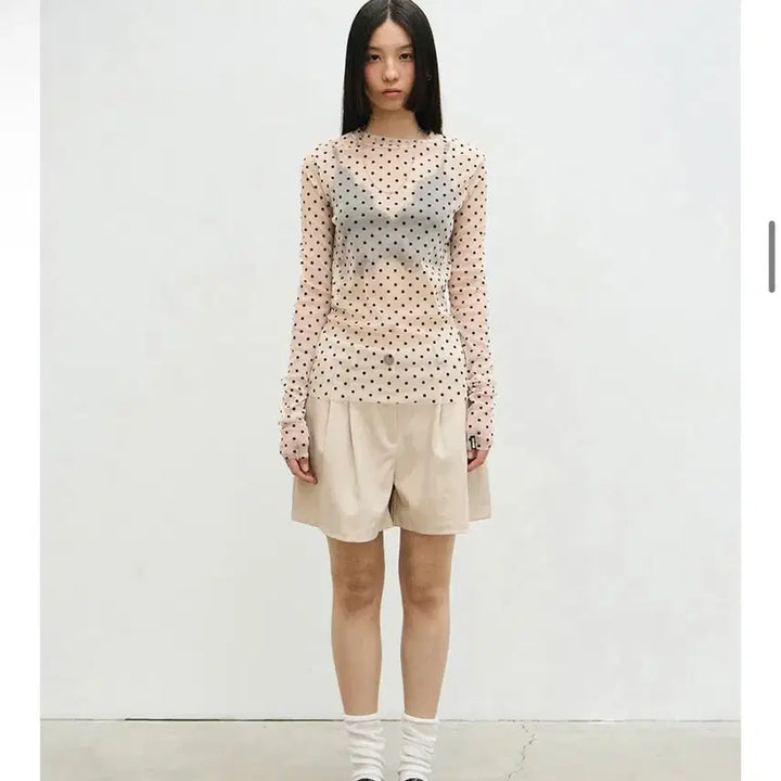 [BUNJANG] N°ic &amp; Nicoll Dot See-Through Top / 닉앤니콜 도트 시스루 탑
