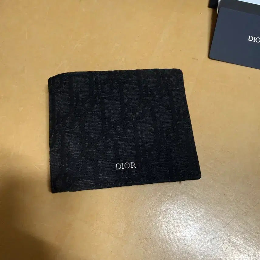 [BUNJANG] Dior Oblique Jacquard Bifold Wallet Black / 디올 오블리크 자카드 반지갑 블랙