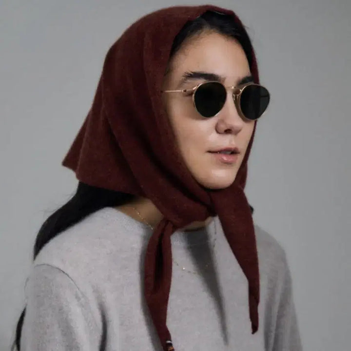 [BUNJANG] Extreme Cashmere Bandana Scarf Maroon / 익스트림캐시미어 반다나 스카프 마룬