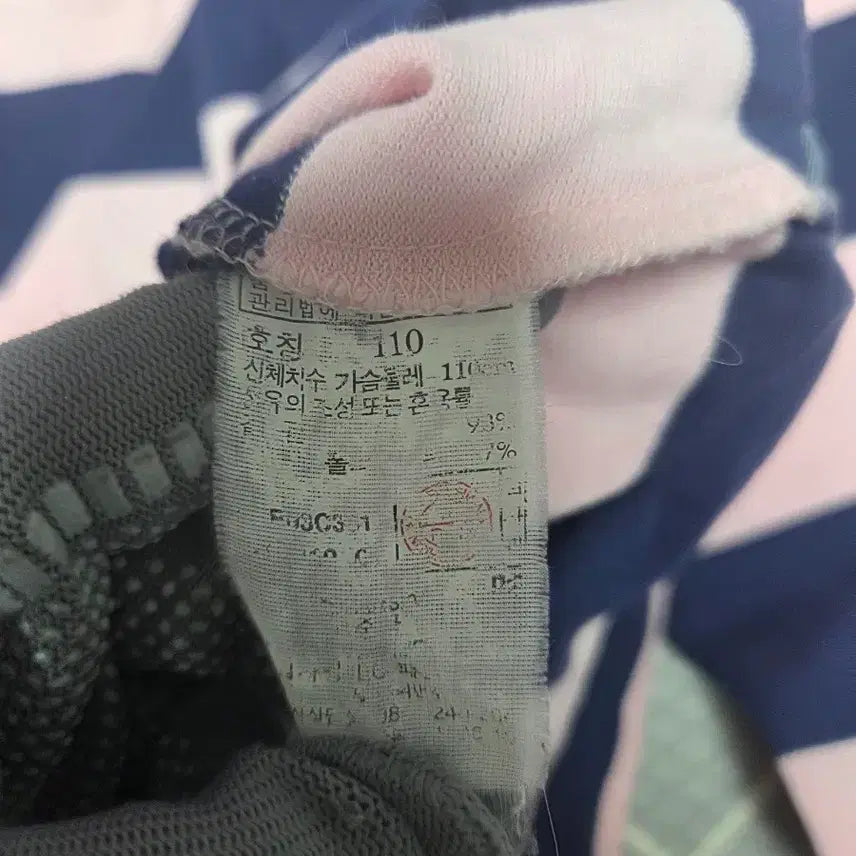 [BUNJANG] Hazzys Navy Pink Stripe Polo Shirt Size 110 / 헤지스 네이비 핑크 스트라이프 카라티 110