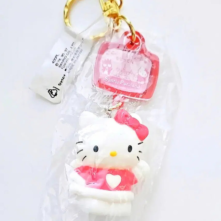 [BUNJANG] Sanrio PURLAND Kitty Charm Set / 퓨로랜드 키티 키링,프레임 키티 스트랩,포토 키티 키링