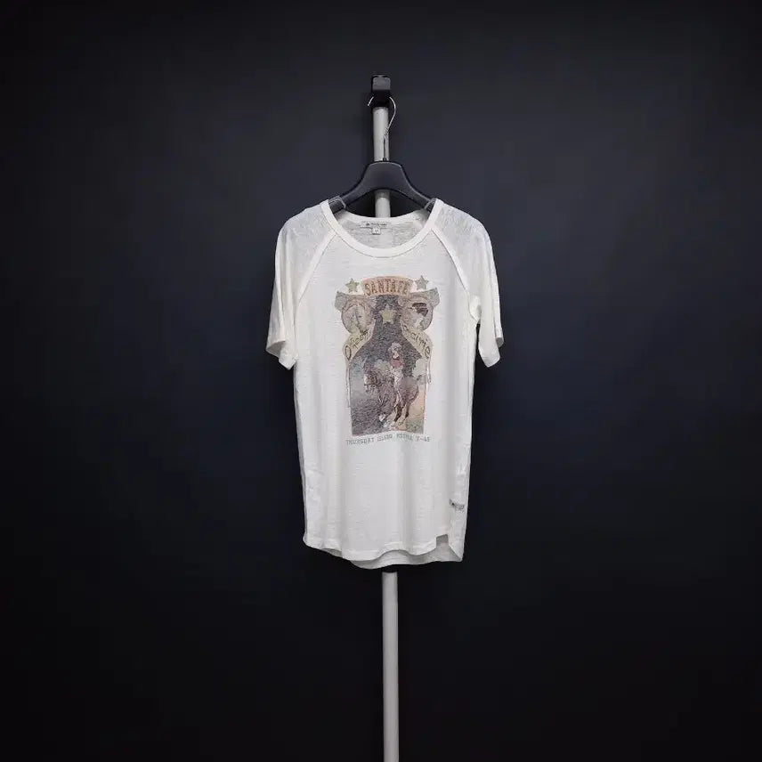 [BUNJANG] Thursday Island Linen Blend Short Sleeve T-Shirt Ivory Size S / 새 써스데이아일랜드 춘하 마 반팔티셔츠 55