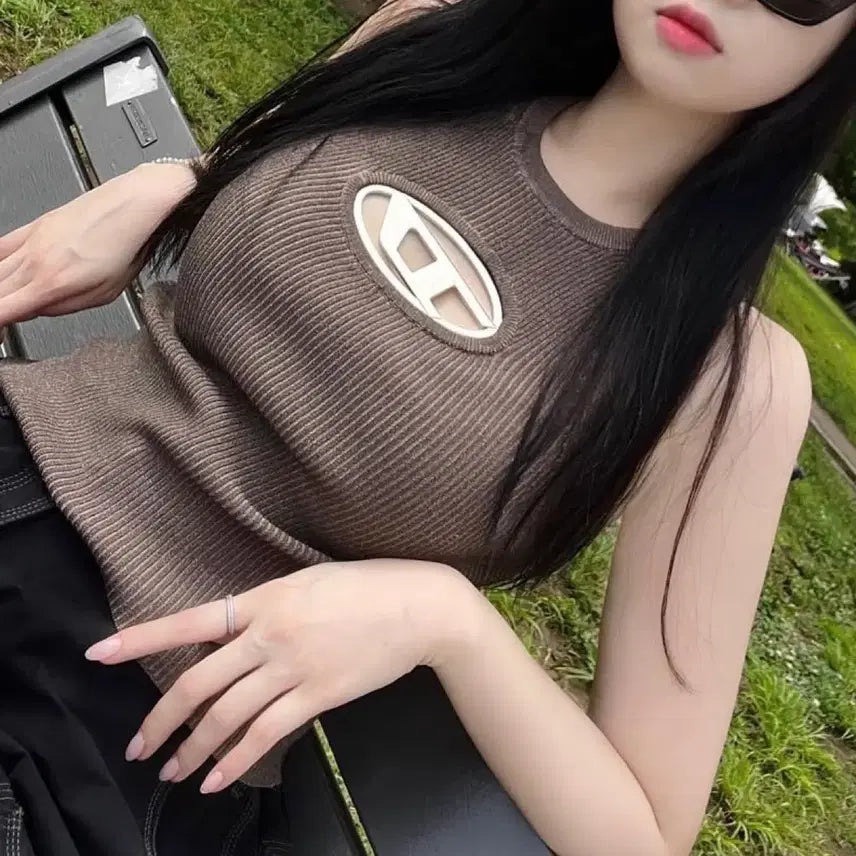 [BUNJANG] Diesel Knit Sleeveless Top - Size M / 디젤 니트 민소매 티셔츠 탑