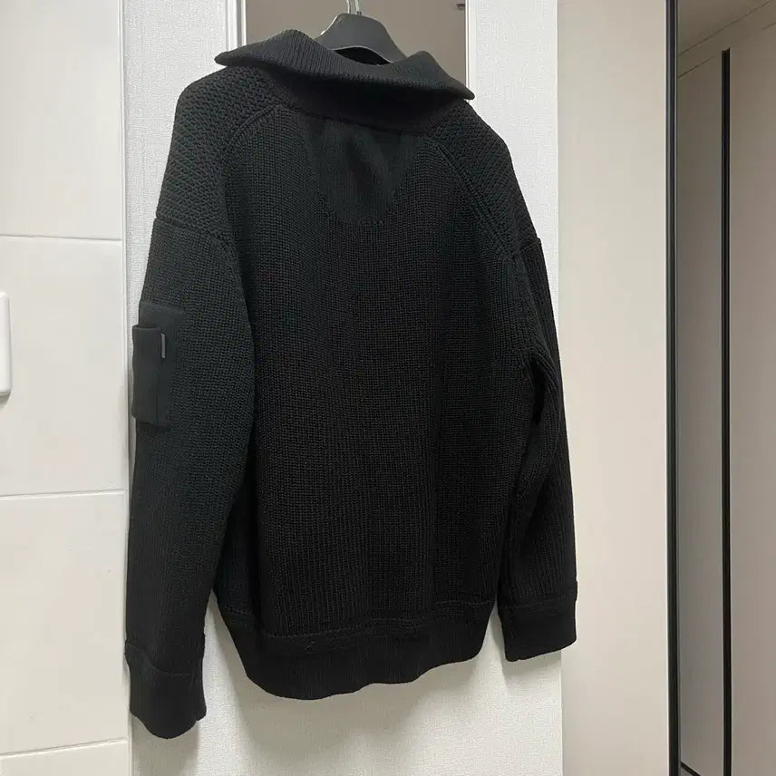 [BUNJANG] JUUN.J 25SS Tikala Half-Zip Pullover Knit Black / 준지