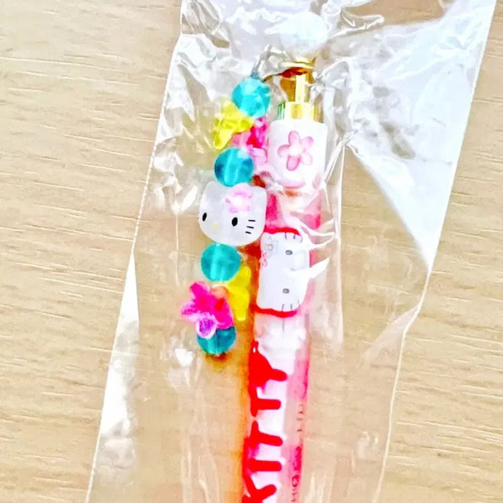 [BUNJANG] Cherry Kitty Beaded Ballpoint Pen / 체리키티 볼펜, 비즈 키티 볼펜