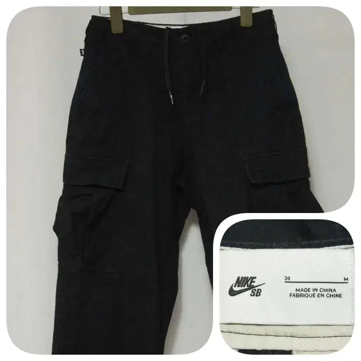 [BUNJANG] Nike SB Black Cargo Style Wide Pants Men&