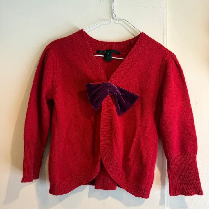 [BUNJANG] Marc Jacobs Red Ribbon Cardigan XS / 마크제이콥스 레드 리본 가디건 XS