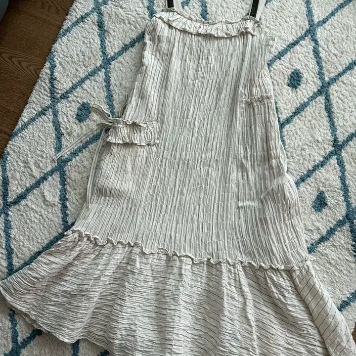 [BUNJANG] SJSJ 21FW Shirring Layered Long Dress / 한섬 SJSJ 21FW 셔링 레이어드 롱원피스 (82-94-160)