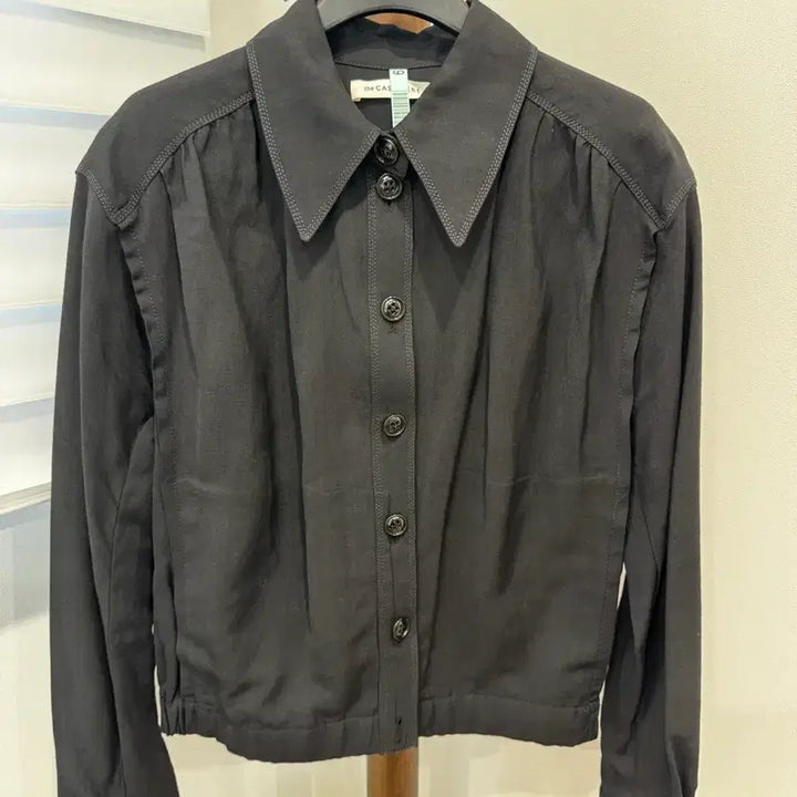 [BUNJANG] The Handsome The Cashmere Cropped Shirt Blouse Jacket / 한섬 더캐시미어 크롭 셔츠 블라우스/쟈켓(여성)
