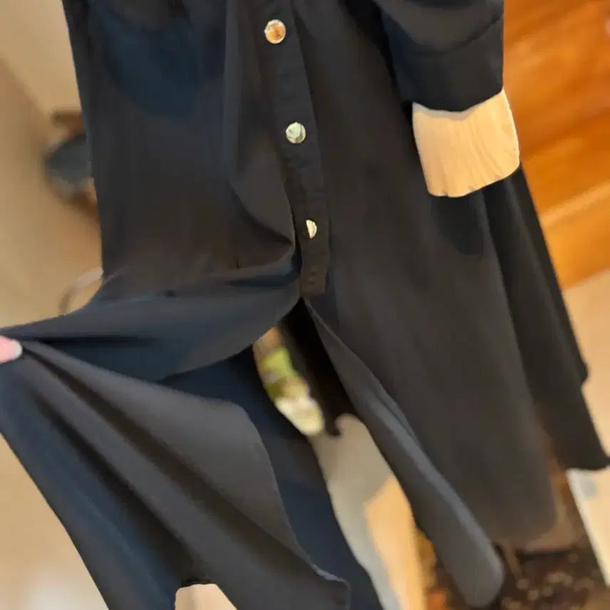 [BUNJANG] Black Belt Long Shirt Dress Size M / 블랙 벨트 롱 셔츠 원피스 31. M