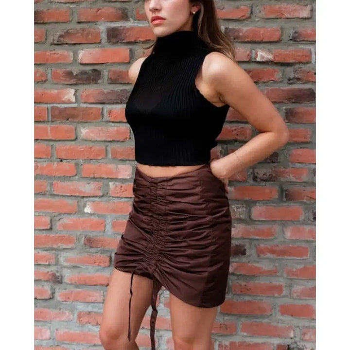 [BUNJANG] GANNI Gathered Padded Mini Skirt / GANNI 개더드 패딩 미니 스커트