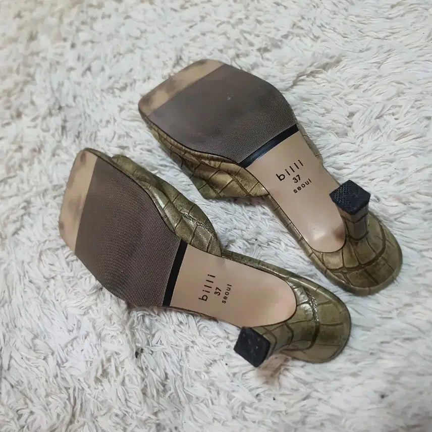 [BUNJANG] Billi Crocodile Pattern Mules Sandals / Billi 악어패턴 뮬 샌들