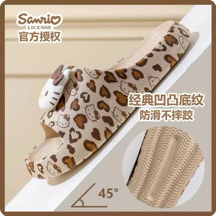 [BUNJANG] Sanrio Hello Kitty Leopard Print Slippers / 산리오 헬로키티 호피 슬리퍼
