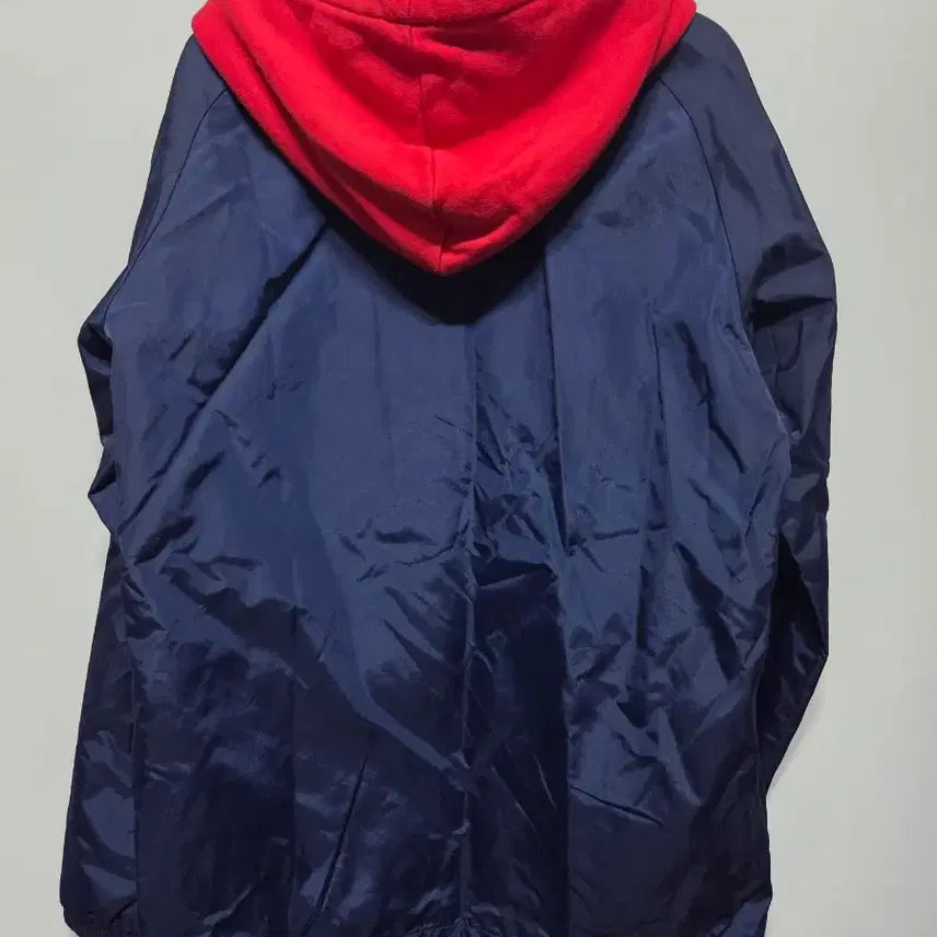 [BUNJANG] Adidas Hooded Coach Jacket Navy/Red / (100)  아디다스 후드 코치 자켓 네이비/레드