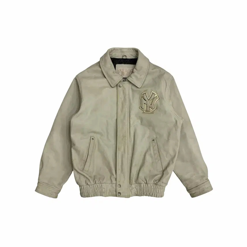 [BUNJANG] MLB 90s New York Yankees Cowhide Baseball Jacket XL / WWS MLB 90s 뉴욕 양키스 양키즈 소가죽 야구 자켓 (105)XL