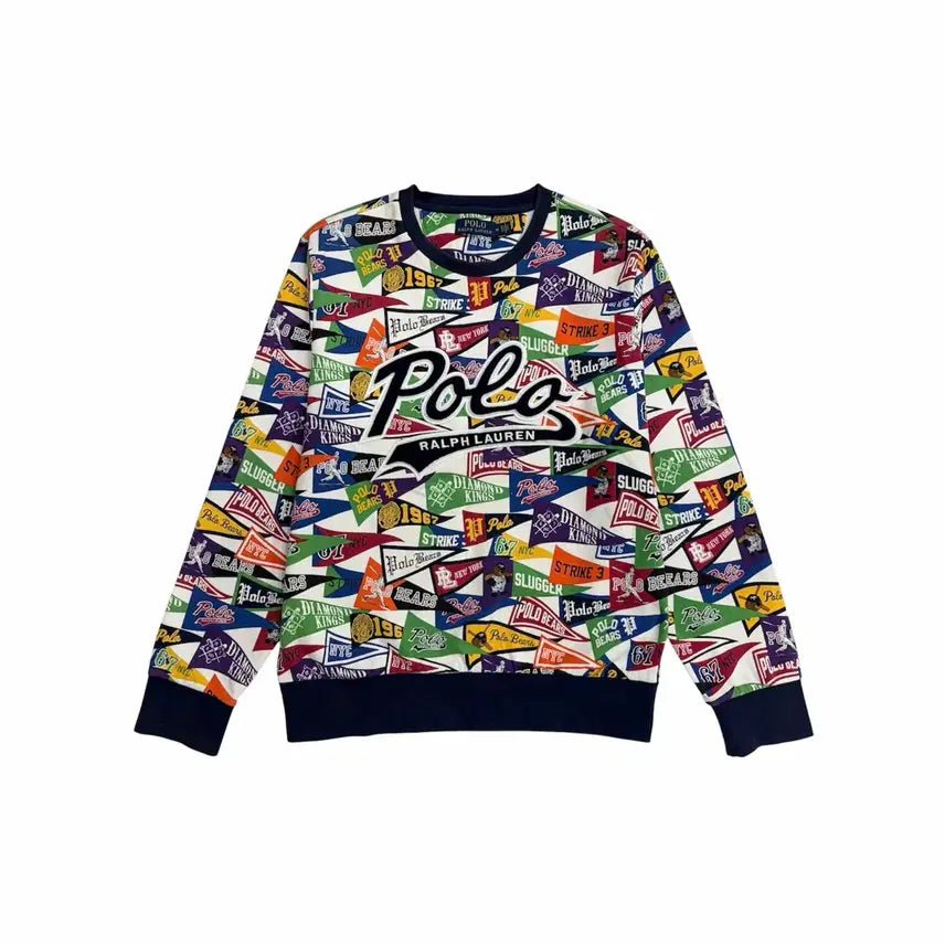 [BUNJANG] Polo Ralph Lauren Limited Edition Baseball Bear Sweatshirt / 폴로 랄프로렌 리미티드 에디션 베이스볼 베어 맨투맨 (M)