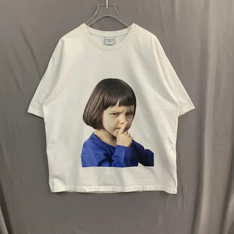 [BUNJANG] Acmedraw Baby Face Lettering Printing Oversized Short Sleeve T-Shirt / 1 아크메드라비 베이비 페이스 백 레터링 프린팅 오버핏 반팔티