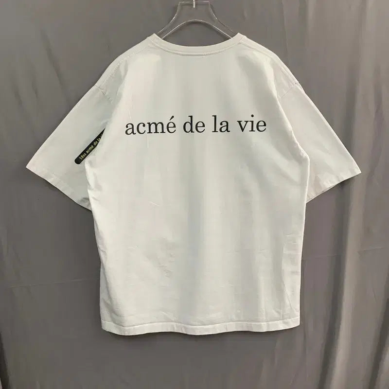[BUNJANG] Acmedraw Baby Face Lettering Printing Oversized Short Sleeve T-Shirt / 1 아크메드라비 베이비 페이스 백 레터링 프린팅 오버핏 반팔티