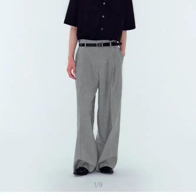 [BUNJANG] Nois Wool Tailored Straight Pants Grey S / 노이스 울 테일러드 스트레이트 팬츠 그레이S