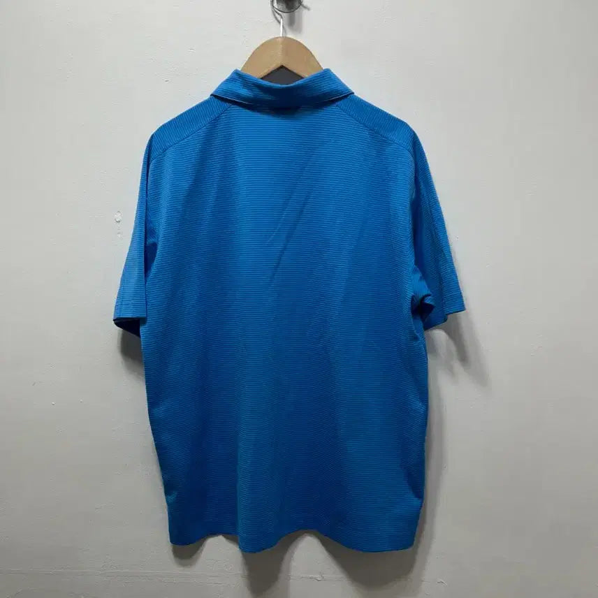 [BUNJANG] The North Face Blue Stripe Short Sleeve Polo Shirt Size 100 / 노스페이스 블루 스트라이프 반팔 폴로티 100사이즈
