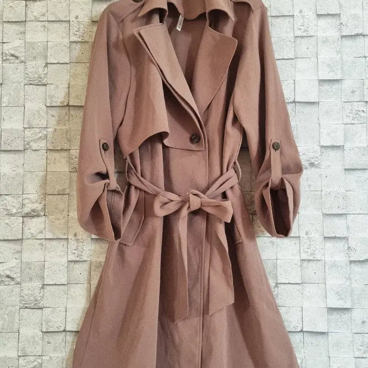 [BUNJANG] Camel Brown Roll-up Trench Coat / 카멜브라운 롤업 트렌치코트