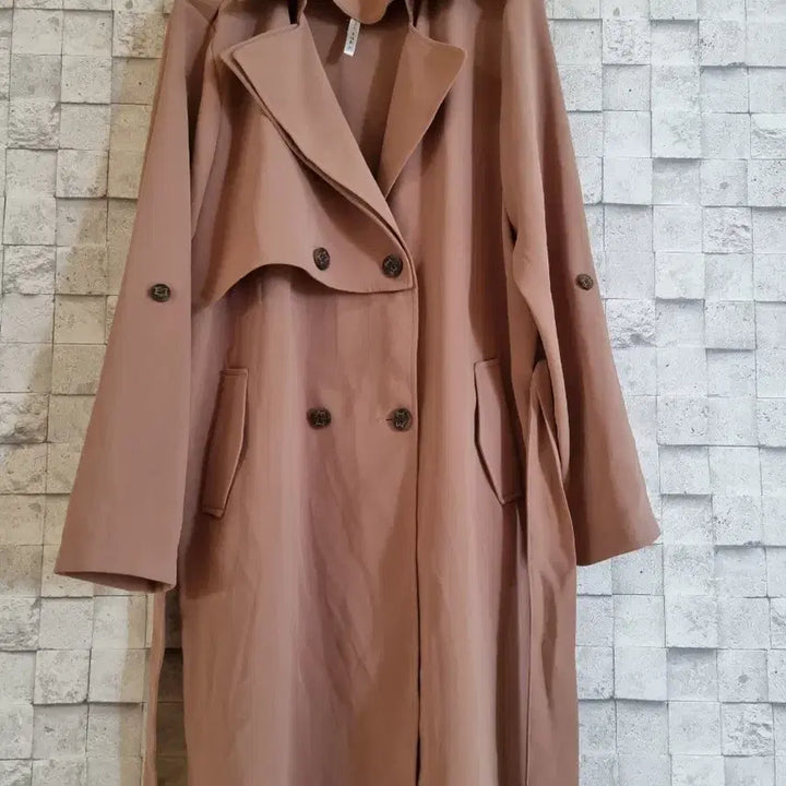 [BUNJANG] Camel Brown Roll-up Trench Coat / 카멜브라운 롤업 트렌치코트