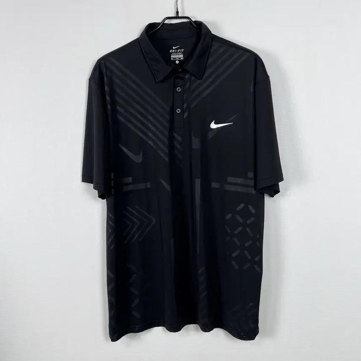 [BUNJANG] Nike Dri-FIT Black Short Sleeve Polo T-Shirt XL / 나이키 드라이핏 빅사이즈 블랙 반팔 카라 티 남XL 라덴 빈티지