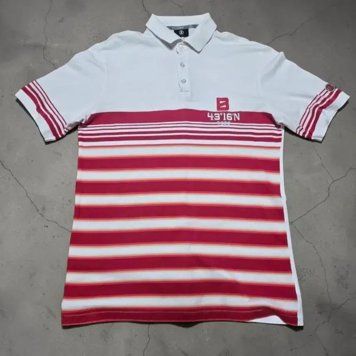 [BUNJANG] BOGNER Premium Striped Polo T-Shirt L / BOGNER 독일 프리미엄 스트라이프 카라티
