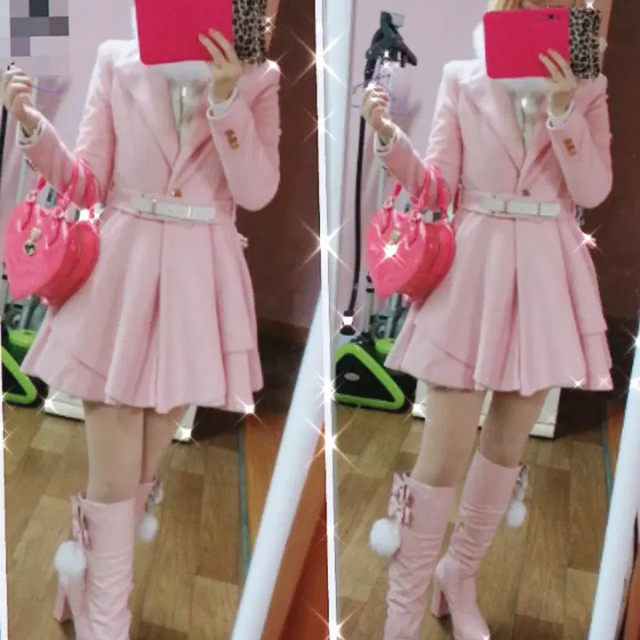 [BUNJANG] Alice Ribbon Pink Coat / 앨리스리본 핑크코트