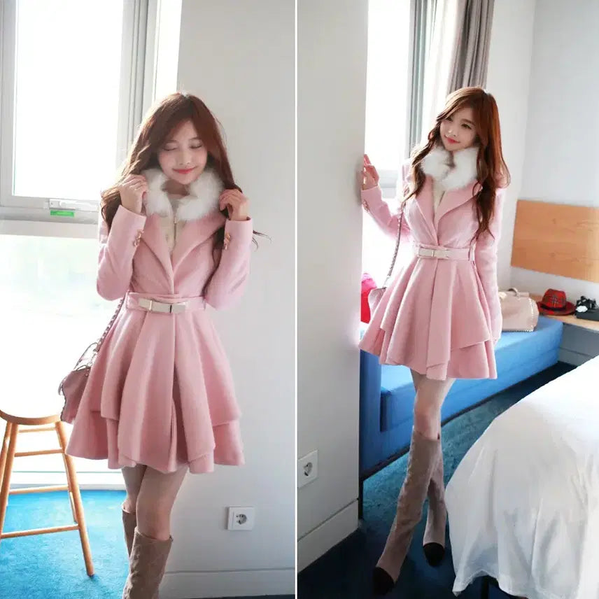 [BUNJANG] Alice Ribbon Pink Coat / 앨리스리본 핑크코트