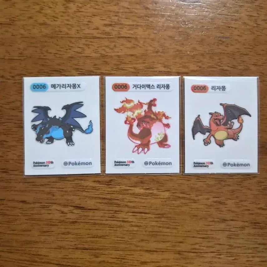 [BUNJANG] Pokemon Charizard 3 Types Stickers / 포켓몬 시즌5 리자몽 3종 띠부씰