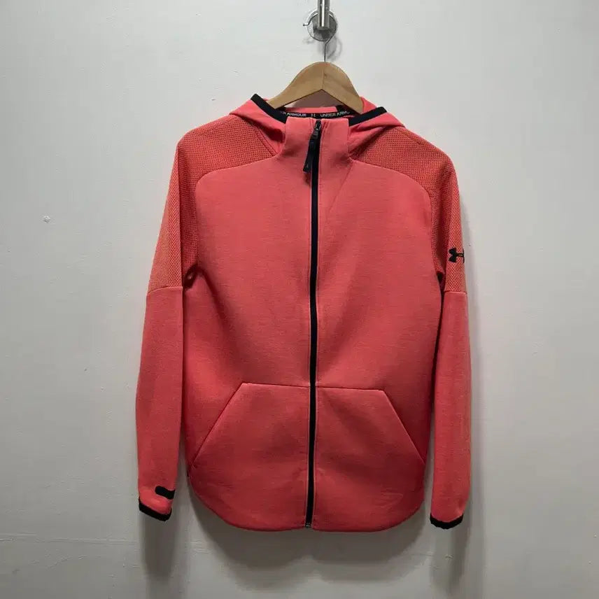 [BUNJANG] Under Armour Hoodie Zip-up Coral Pink M / 언더아머 후드집업 코랄 핑크 M
