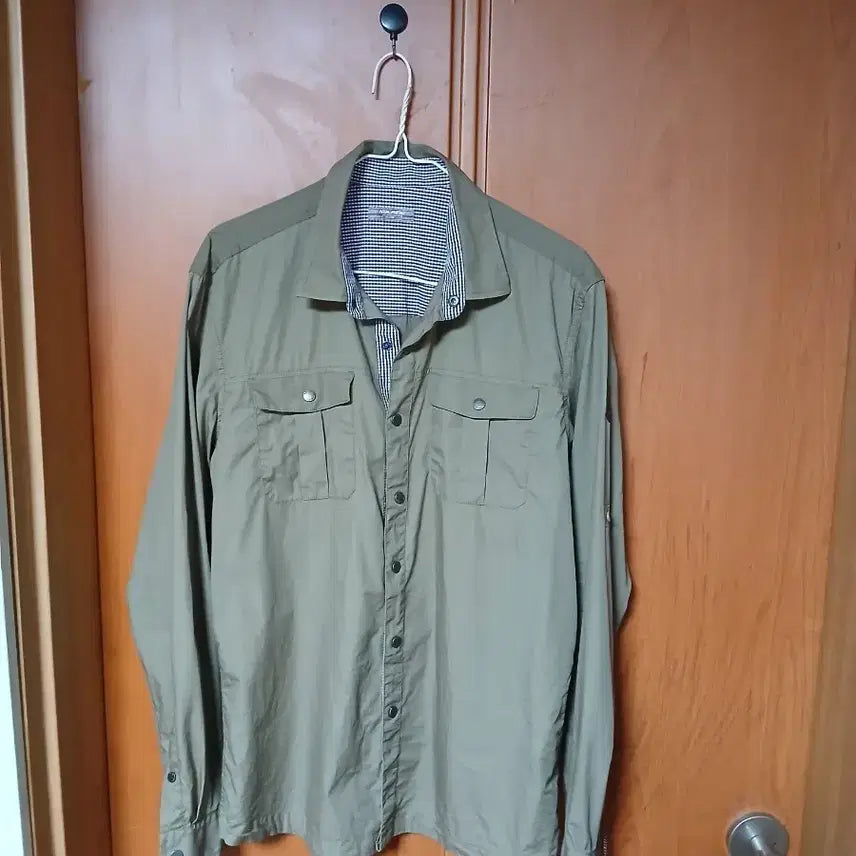 [BUNJANG] Kolping Khaki Long-Sleeve Shirt / 콜핑 카키색남성 긴팔 남방 셔츠