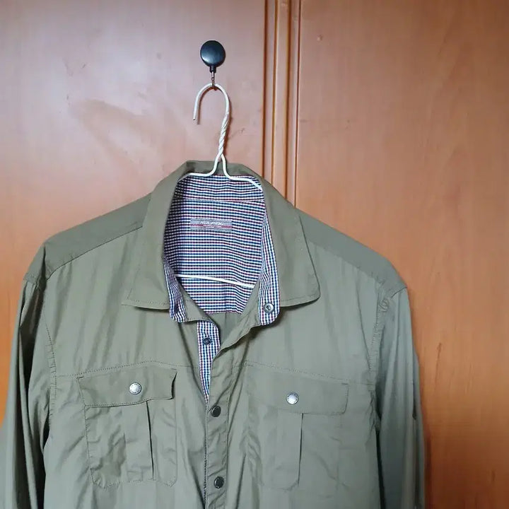 [BUNJANG] Kolping Khaki Long-Sleeve Shirt / 콜핑 카키색남성 긴팔 남방 셔츠