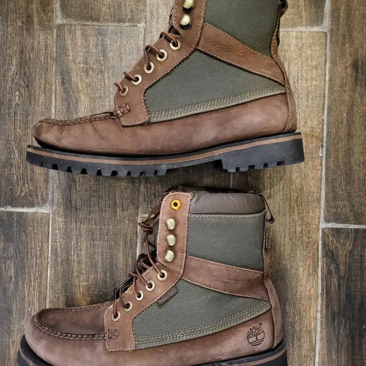 [BUNJANG] Timberland Brown Canvas Walker Boots / 팀버랜드 브라운 캔버스 워커 부츠