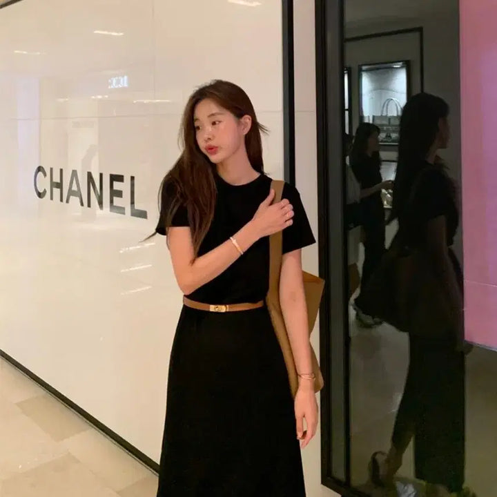 [BUNJANG] Frost Jay Moro Midi Long Dress Black / 프로스트제이 모로 롱 원피스 블랙 (미디)