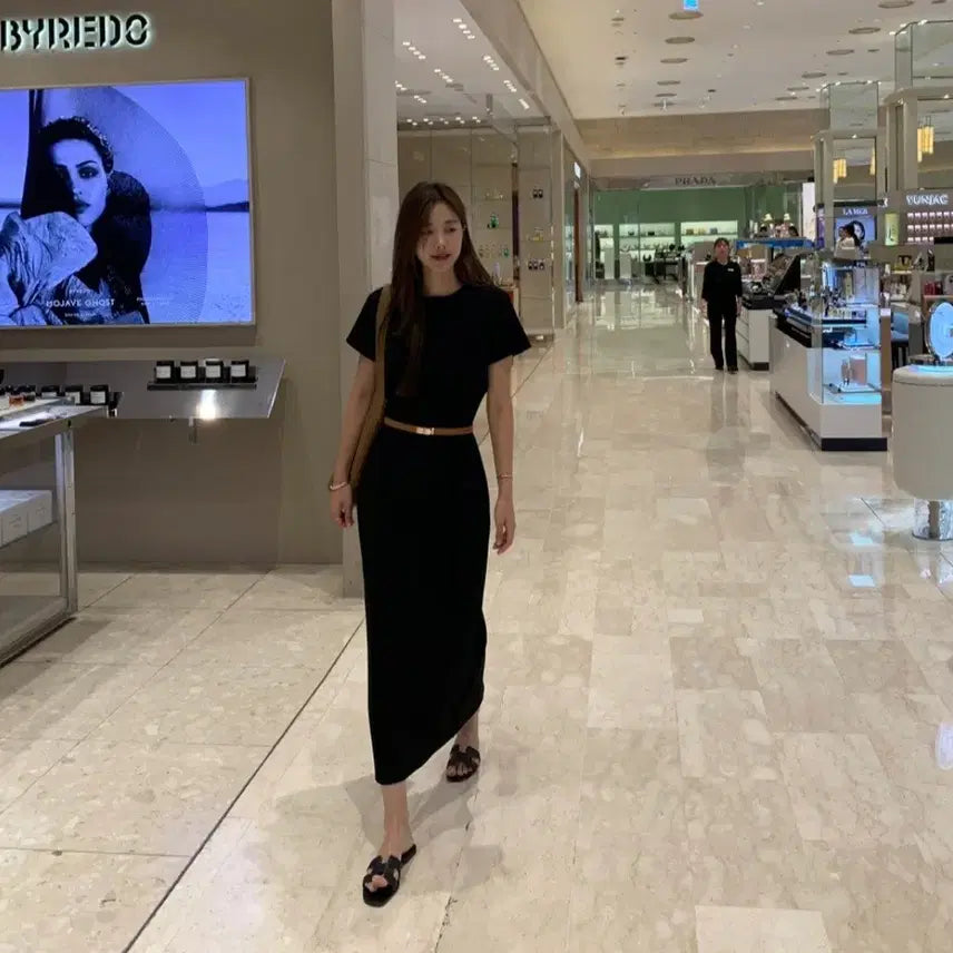 [BUNJANG] Frost Jay Moro Midi Long Dress Black / 프로스트제이 모로 롱 원피스 블랙 (미디)