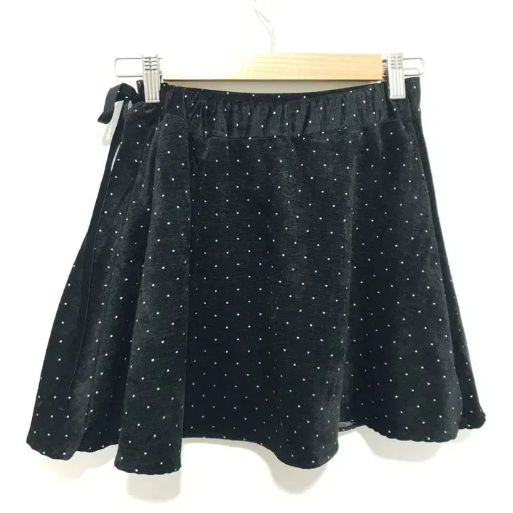 [BUNJANG] Velvet Polka Dot Wrap Skirt / 벨벳 땡땡이 랩 스커트  F_M2614