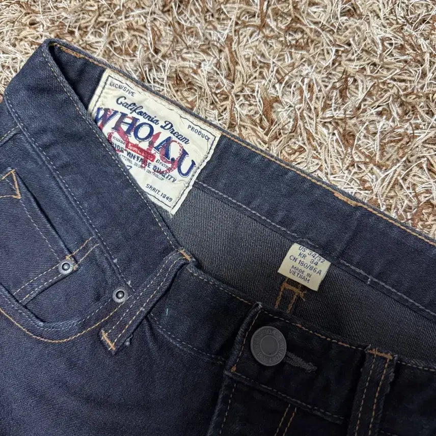 [BUNJANG] WHO.A.U Black Denim Jeans / WHO.A.U 블랙 데님 청바지