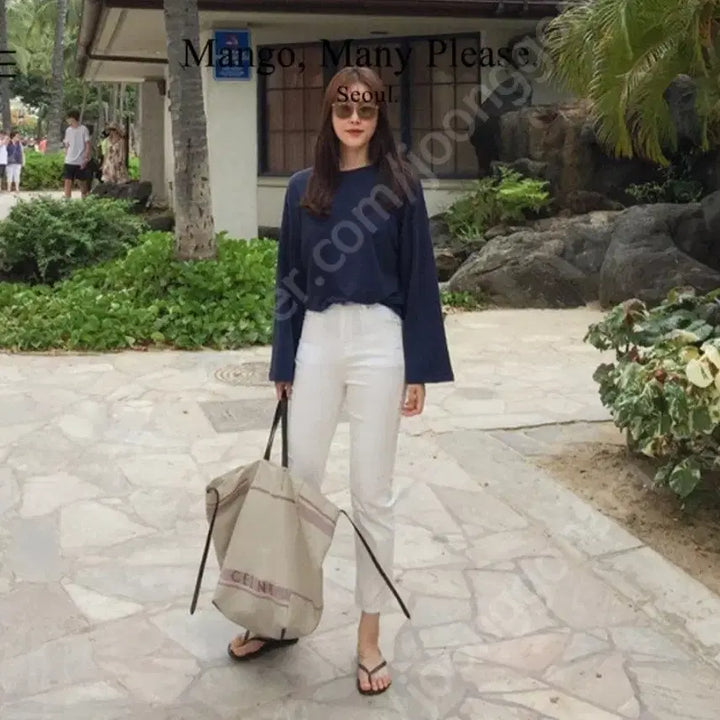 [BUNJANG] Mango Many Please Daily Jeans Off White M / 망고매니플리즈 데일리진 (오프화이트/M)